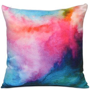 Home Decorative Watercolor Stain Digital Print Cushion Pillow Cover Single